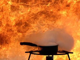 厨房油火的扑救与燃烧4要素